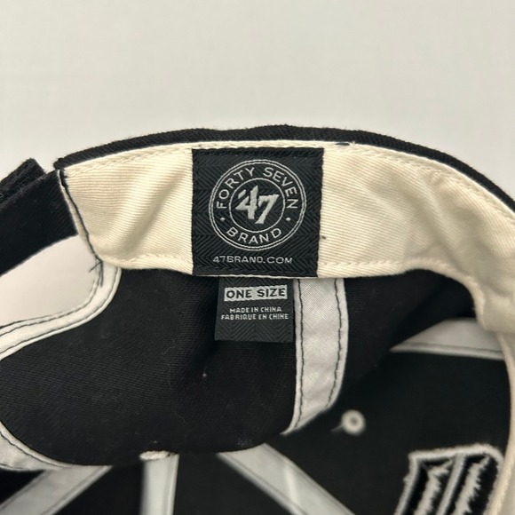 Seattle Seahawks 47 Brand Black NFL Adjustable Strapback Baseball Cap One Size - Picture 4 of 4